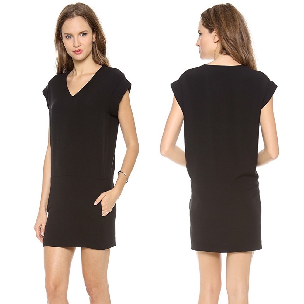 • Theory • Gydana Double Georgette Dress Black